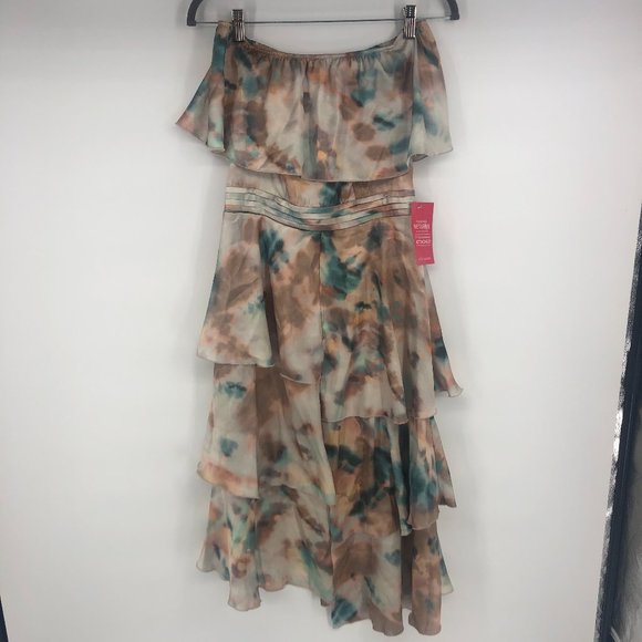 Little Mistress Maternity Marble Tiered Dress 4 - Picture 8 of 8